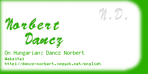 norbert dancz business card